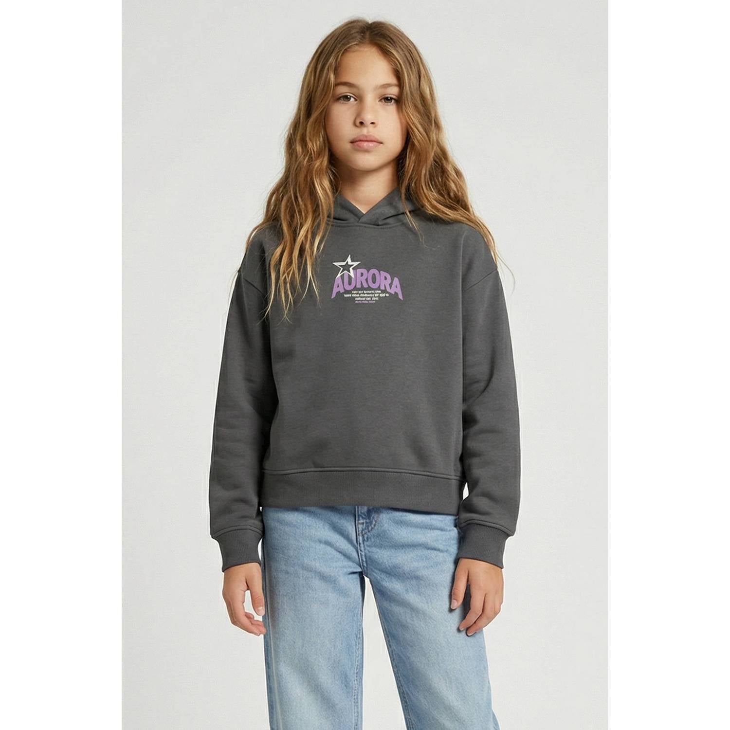 Cars hoodie met backprint antraciet