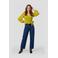 Anytime crinkle overslag top met polkadot print groen/bruin