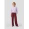 Anytime wide leg broek met zijstreep bordeaux/lila