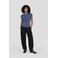 Ruby asymmetrische jersey top donkerblauw