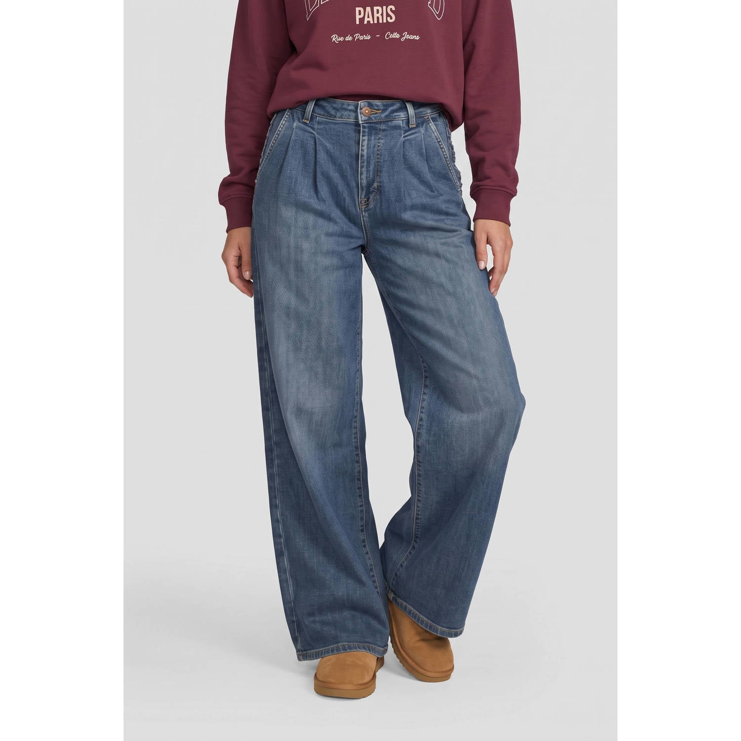LTB wide leg jeans mediumblauw