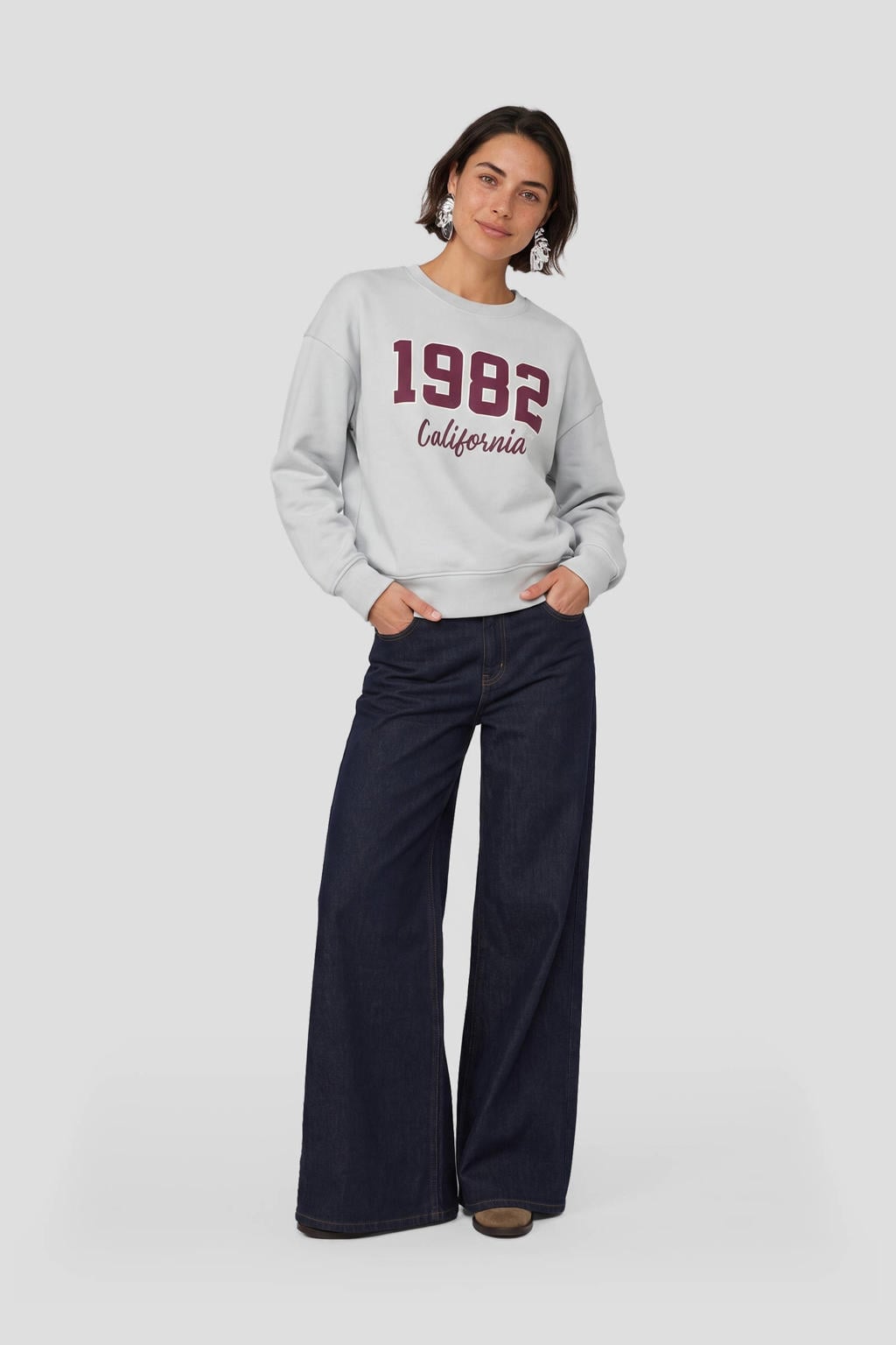 LTB high waist wide leg jeans - donkerblauw