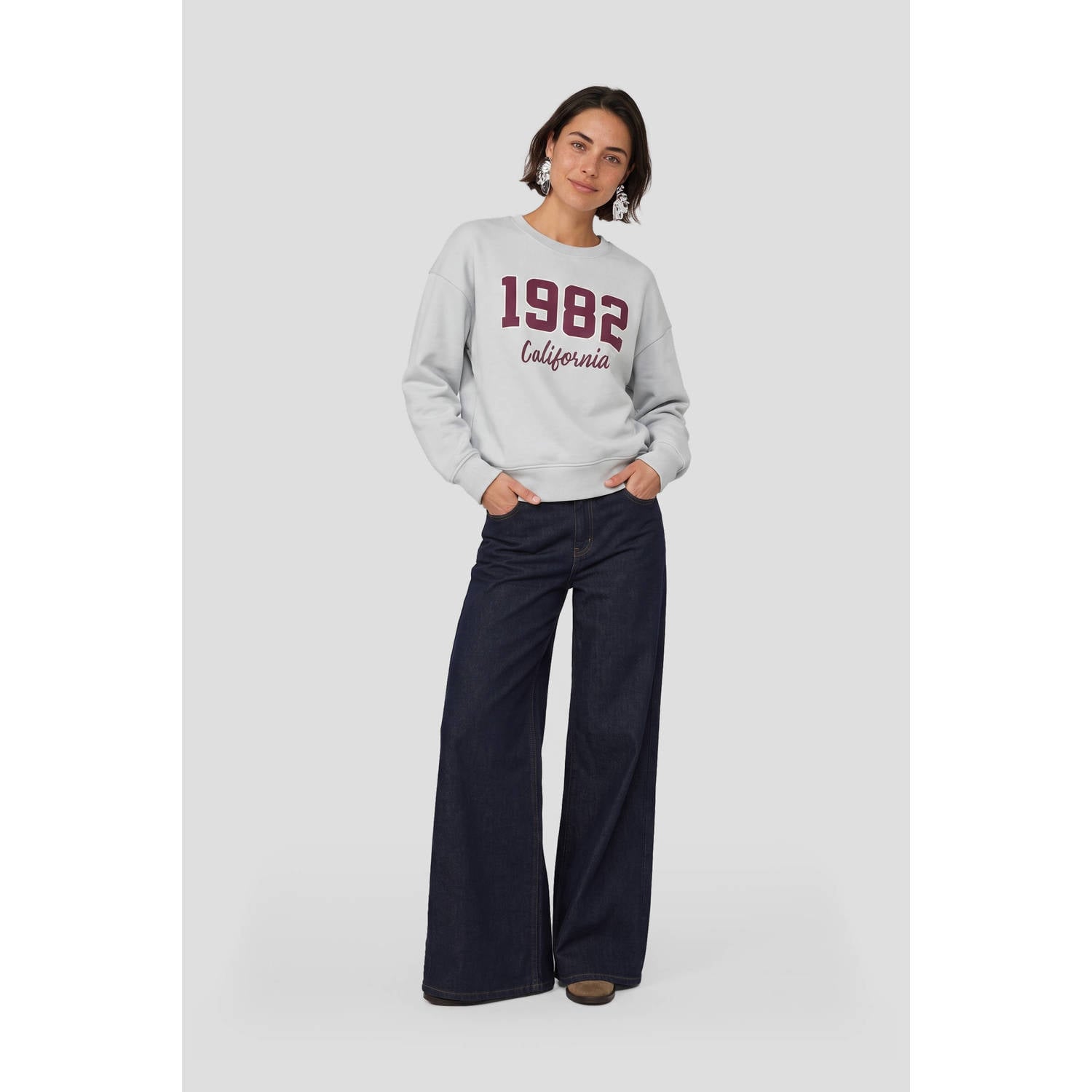 LTB high waist wide leg jeans donkerblauw