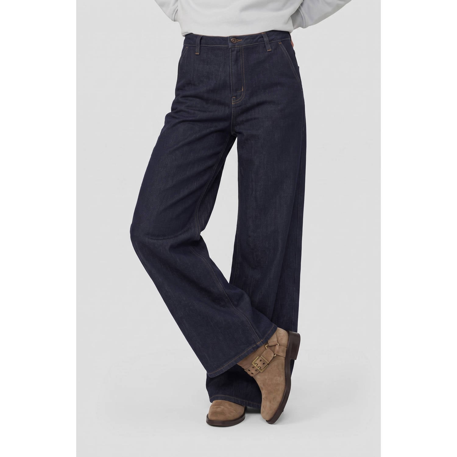 LTB high waist wide leg jeans donkerblauw
