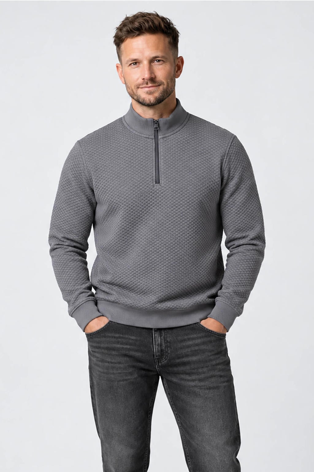Cars regular fit sweater - antraciet