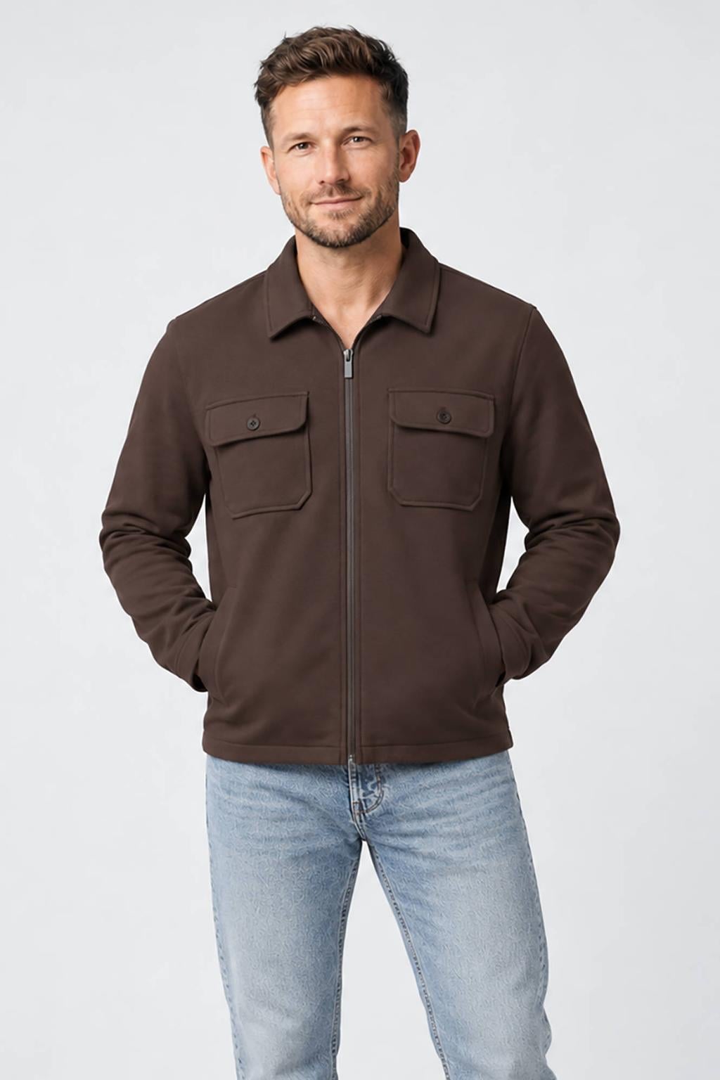 Cars regular fit overshirt - bruin