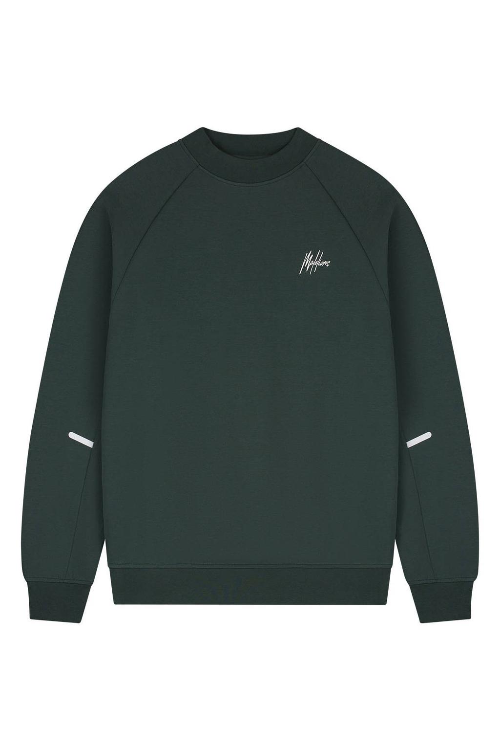 Malelions regular fit sweater - donkergroen