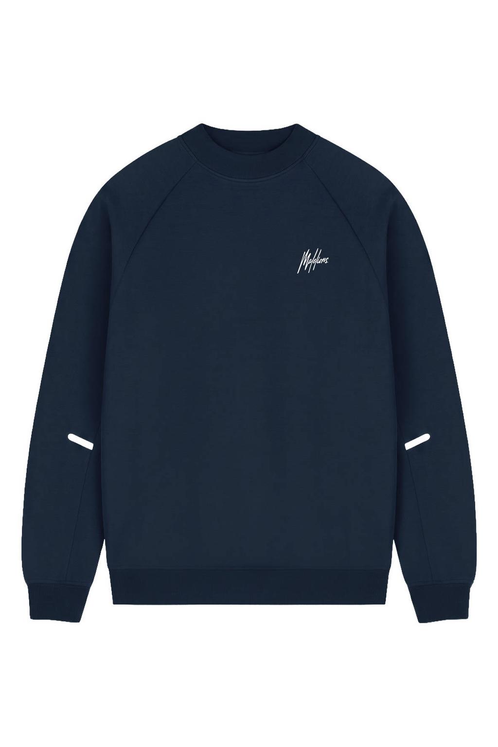 Malelions regular fit sweater - donkerblauw