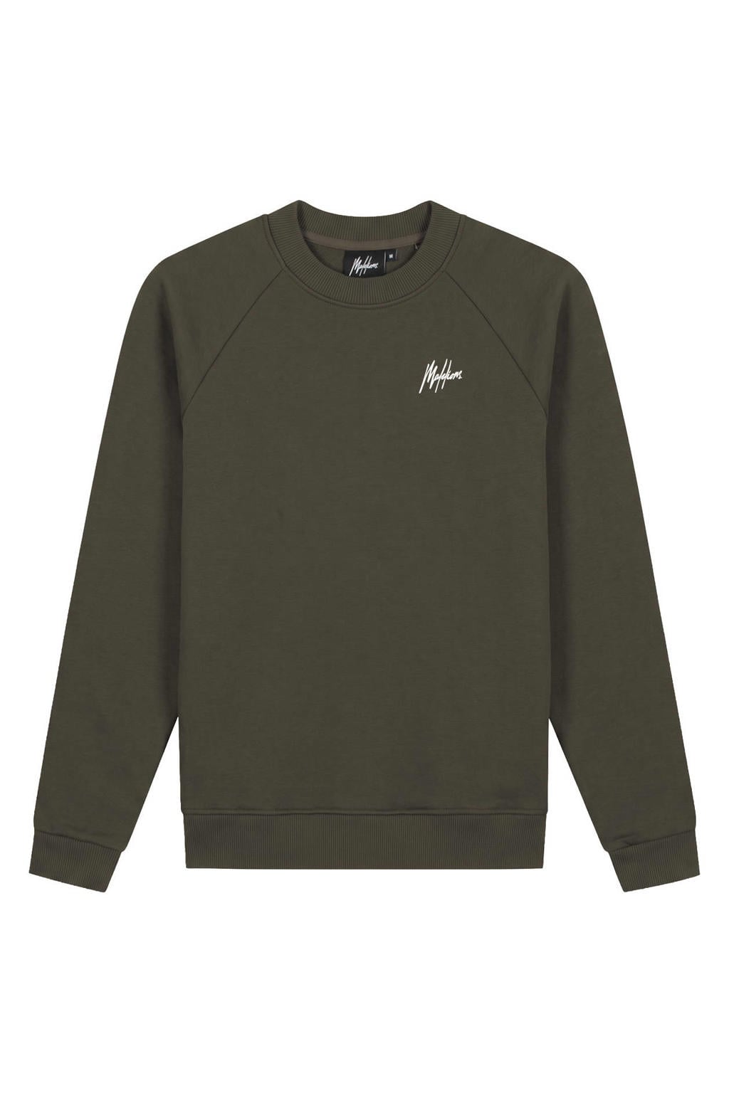 Malelions regular fit sweater - groen