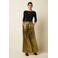 King Louie wide leg cropped culotte broek - goud