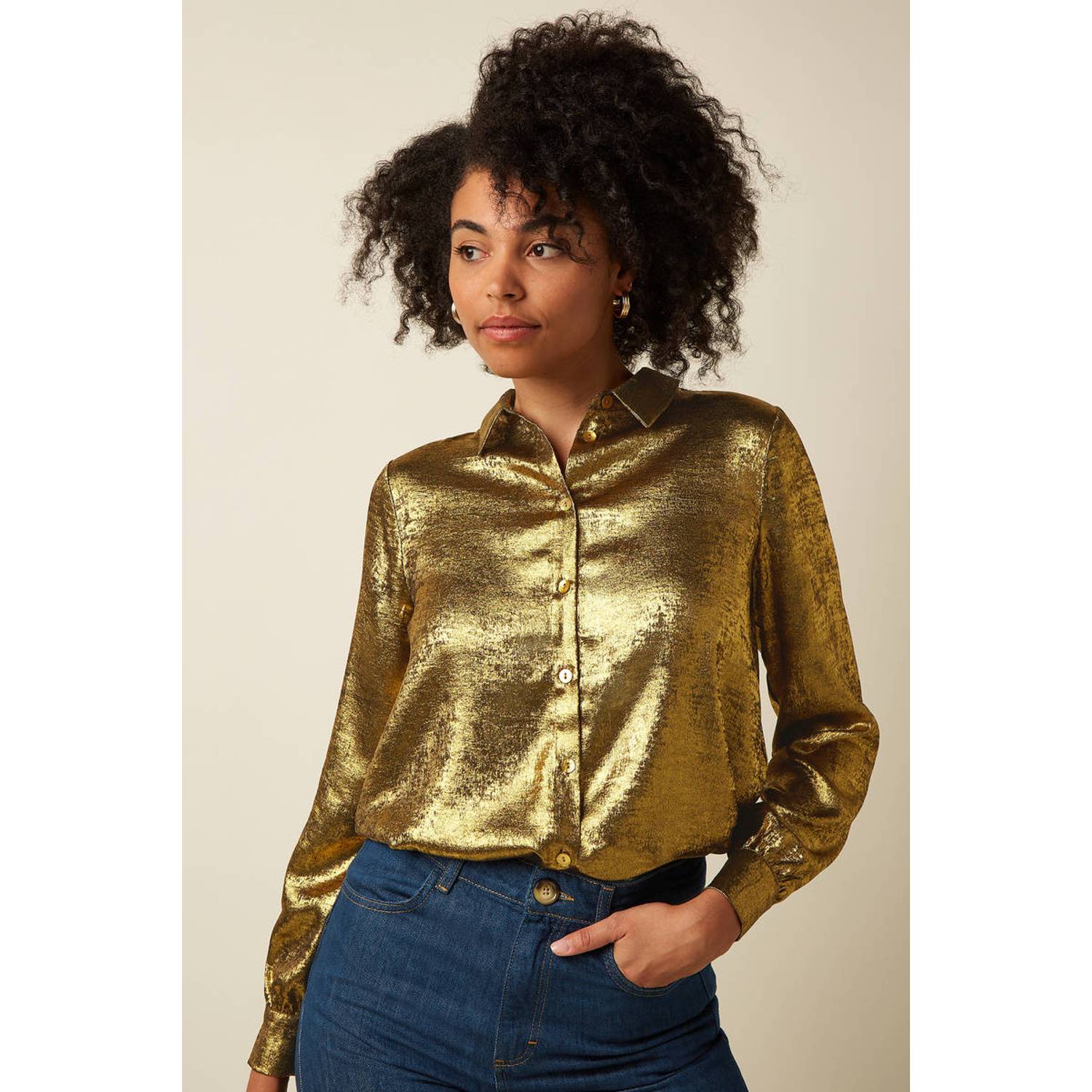 King Louie blouse goud