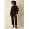 King Louie regular blazer met glitters en print - donkerbruin