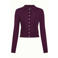 King Louie gebreid vest - paars