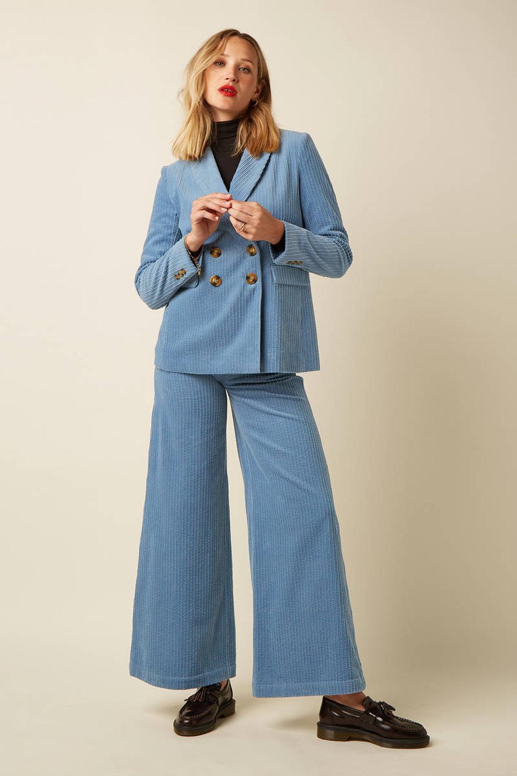 King Louie regular fit blazer - lichtblauw