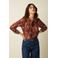 King Louie blouse met print - bruin