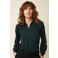 King Louie jersey gebloemde blouse - zwart/groen