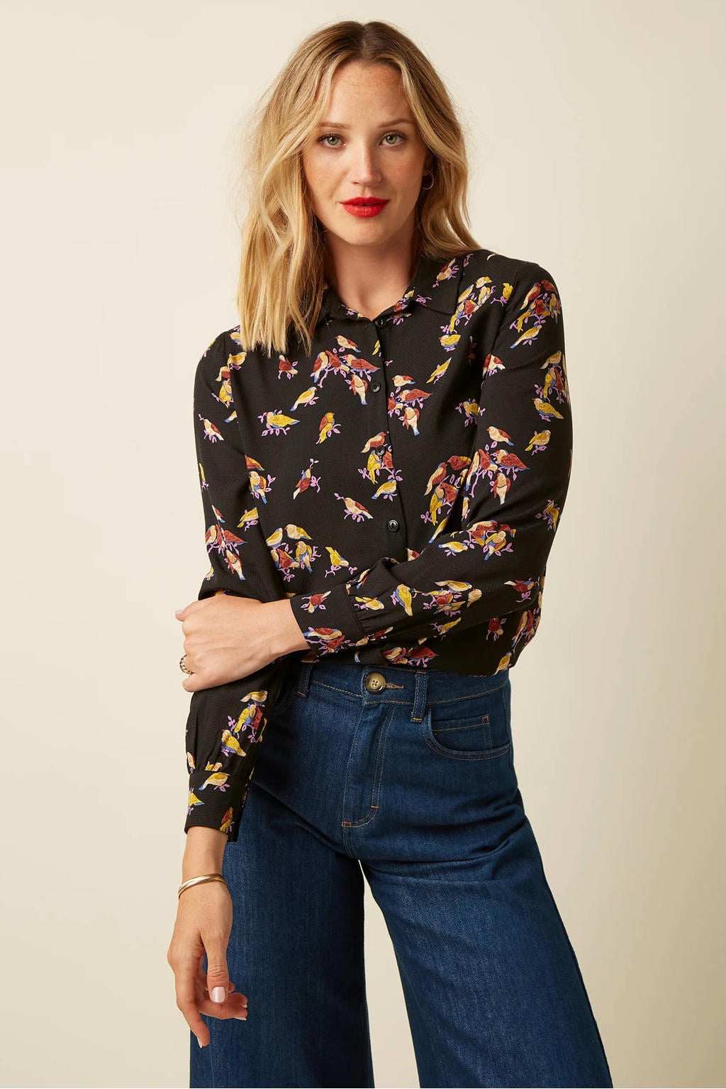 King Louie blouse met print - zwart