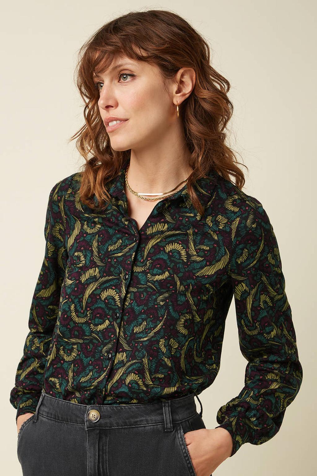 King Louie blouse met print - zwart