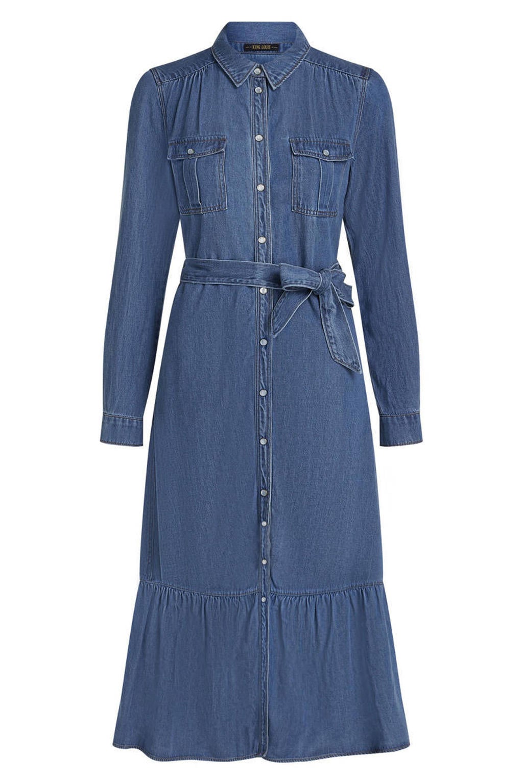 King Louie spijkerjurk met ceintuur - medium blue denim