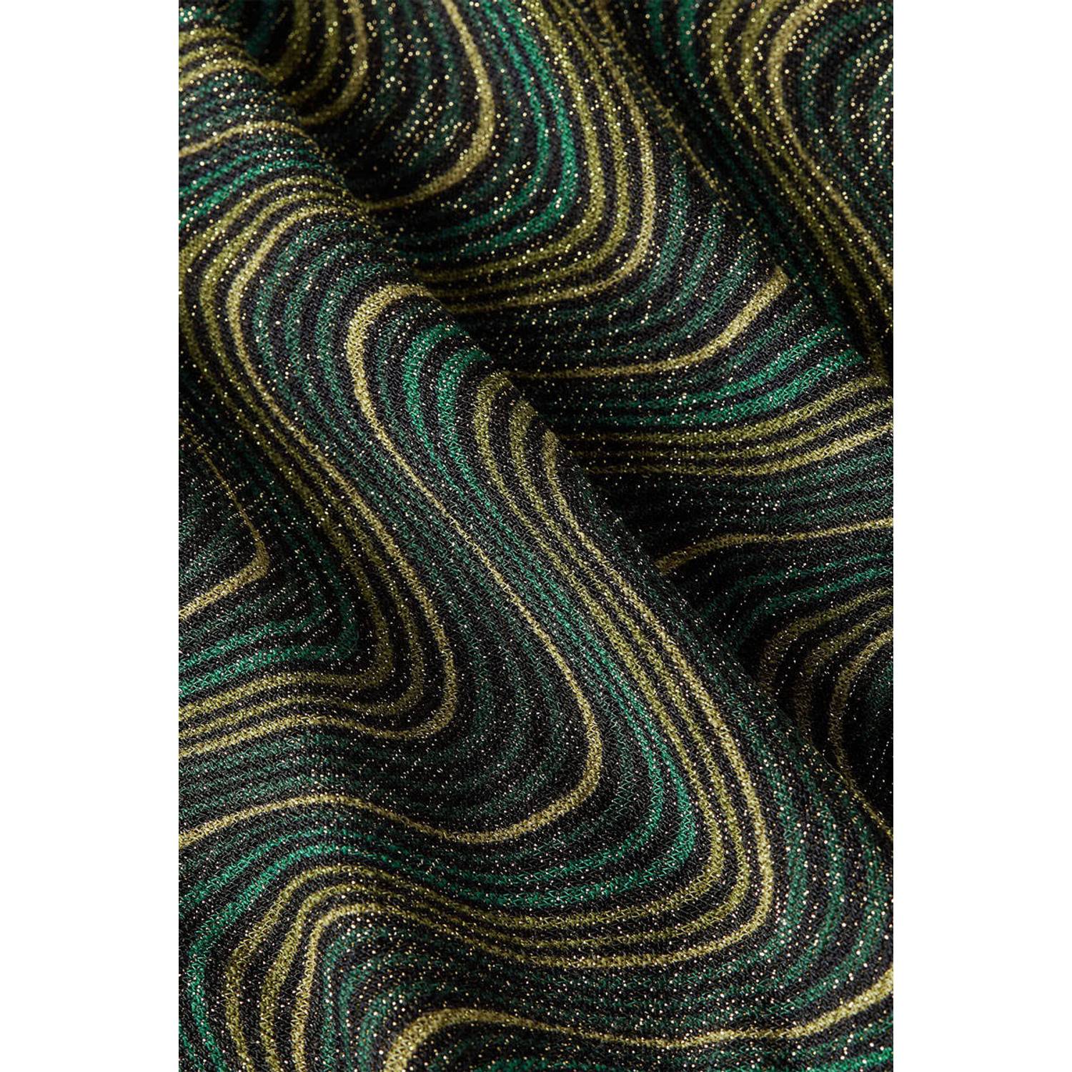 King Louie top met glitters groen