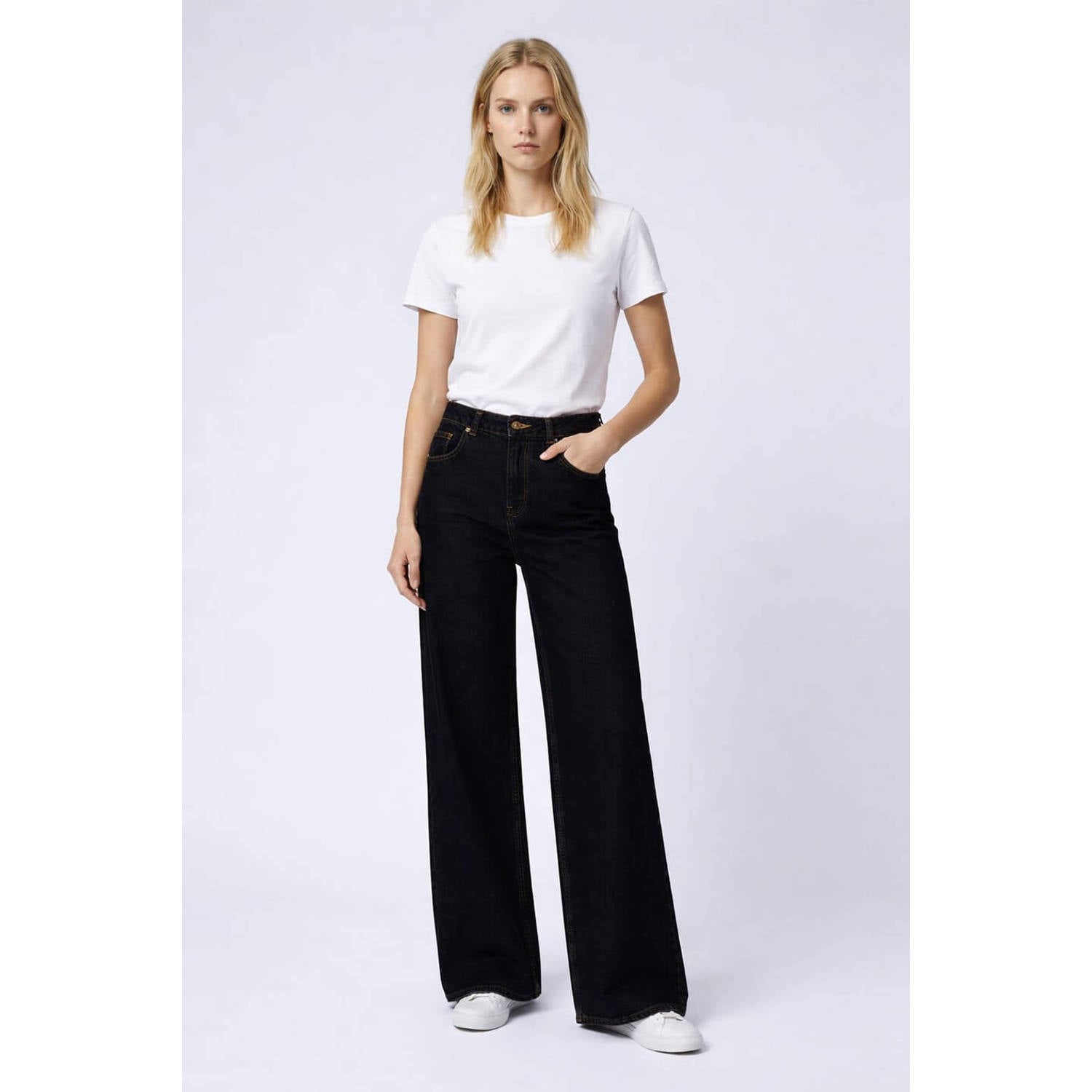 LTB wide leg jeans donkerblauw