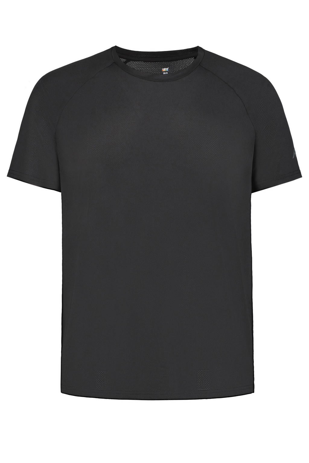 Zwarte heren Rukka Muukko V2 hardloopshirt van polyester met korte mouwen en ronde hals