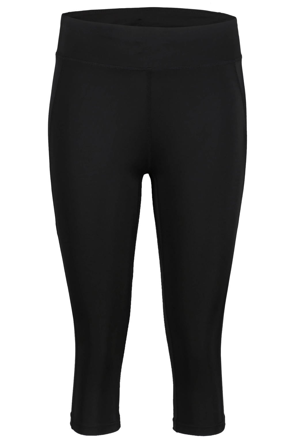 Zwarte dames Rukka Maakeski V2 sportcapri van polyamide met slim fit, regular waist, elastische tailleband met koord en effen