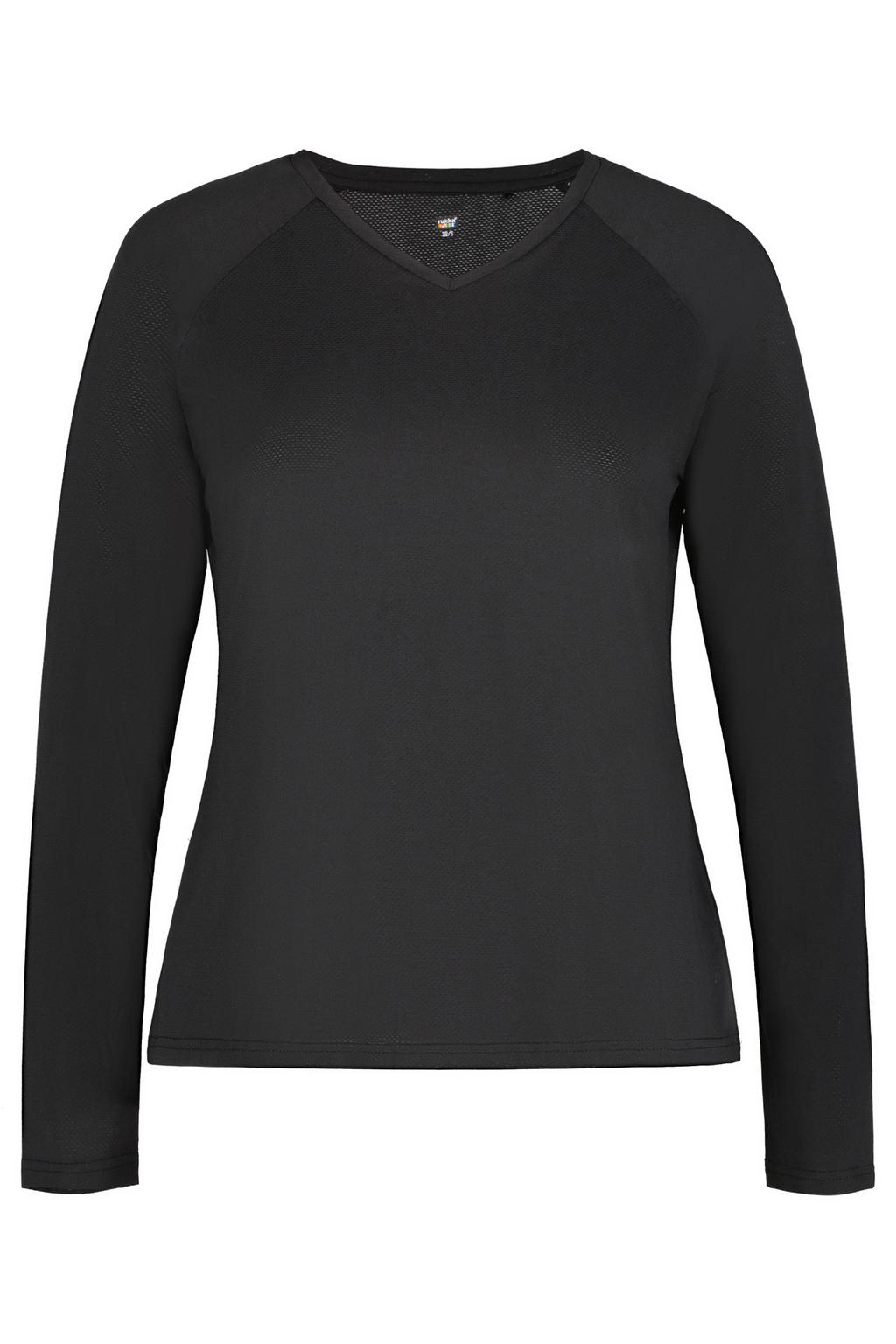 Zwarte dames Rukka Muotka V2 hardloopshirt van polyester met lange mouwen en ronde hals