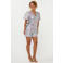 Ydence regular fit casual gebloemde short - lichtblauw