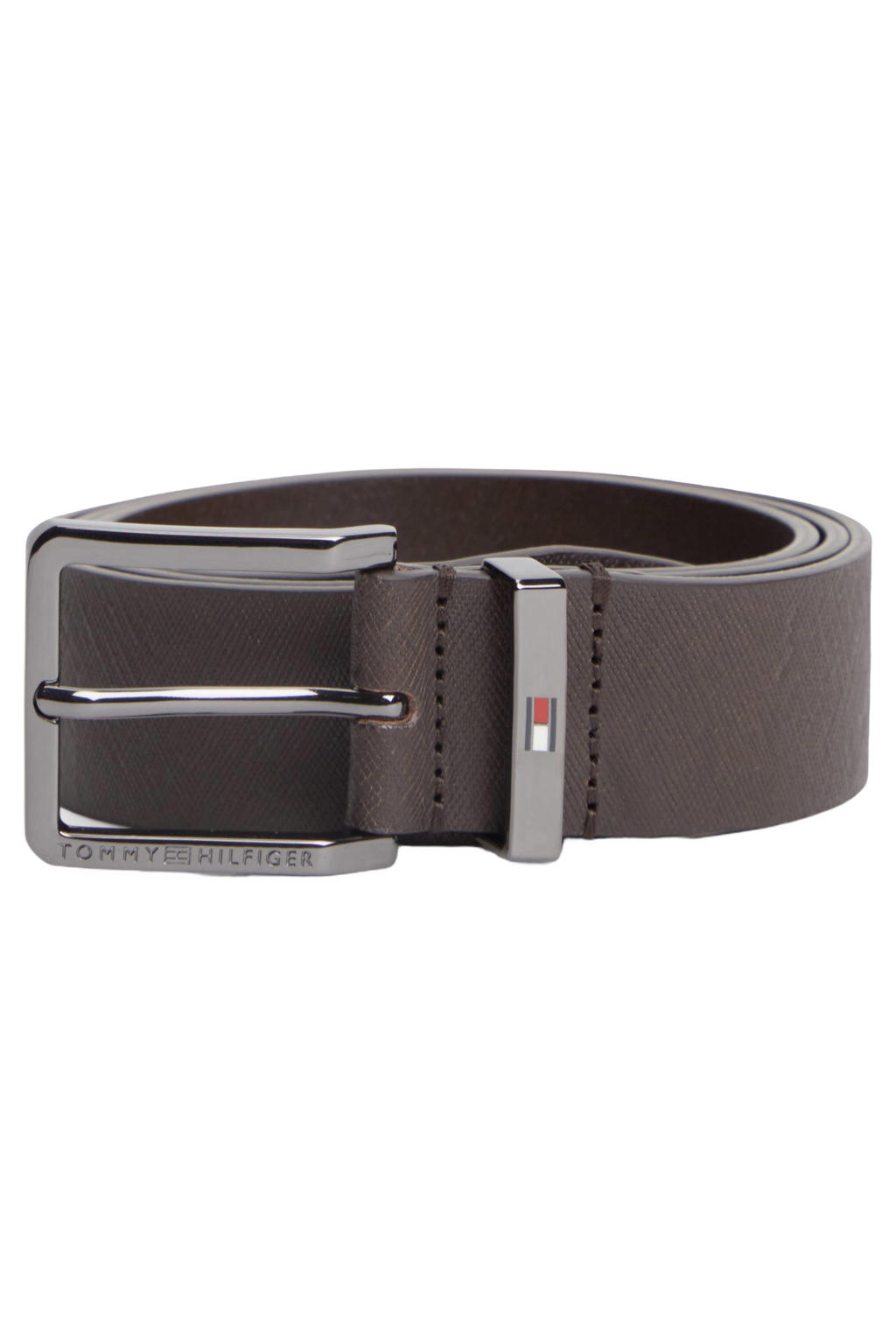 Tommy Hilfiger leren riem Oliver donkerbruin