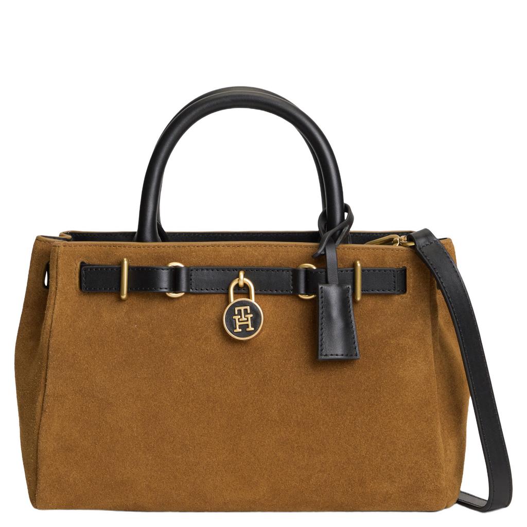 Tommy Hilfiger suède handtas American Icon cognac
