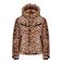 SuperRebel ski-jas met dierenprint - zand/zwart/bruin