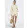 ONLY denim regular waist short met hartjes lichtgeel