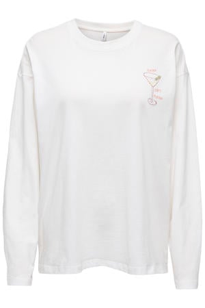 top met backprint wit