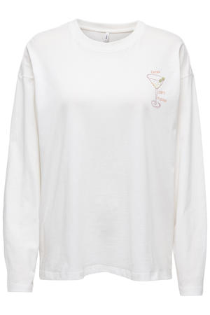top met backprint wit