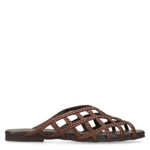 leren slippers bruin
