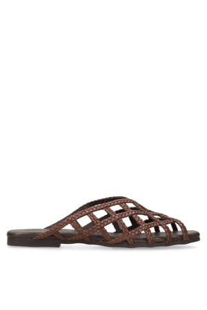 leren slippers bruin