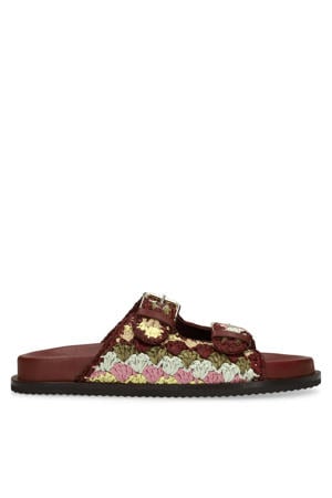 slippers donkerrood/meerkleurig