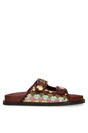 slippers donkerrood/meerkleurig