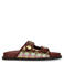 Sacha slippers donkerrood/meerkleurig