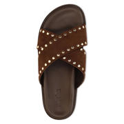 thumbnail: Sacha suède slippers met studs bruin