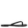Sacha leren teenslippers zwart