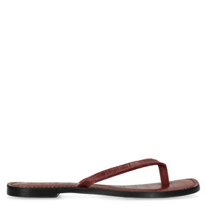 leren slippers bordeaux