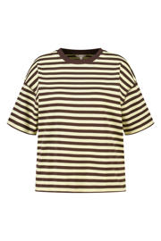 thumbnail: MS Mode gestreept T-shirt bruin