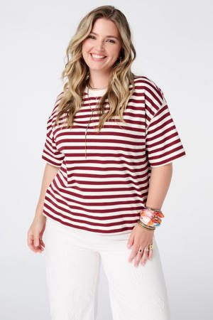 gestreept T-shirt rood