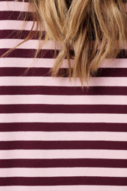 thumbnail: MS Mode gestreept T-shirt donkerrood