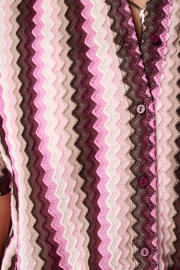 thumbnail: Roze, bruin en witte dames MS Mode met korte mouwen en klassieke kraag