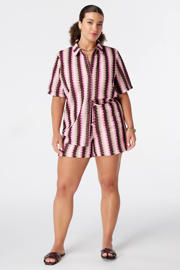 thumbnail: MS Mode gestreepte blouse Plus Size - meerkleurig