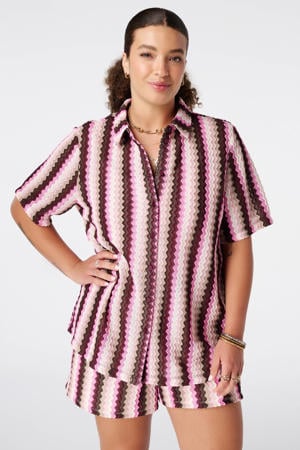 gestreepte blouse Plus Size - meerkleurig