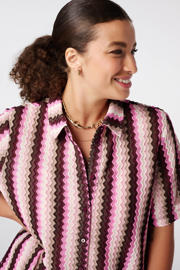 thumbnail: MS Mode gestreepte blouse Plus Size - meerkleurig